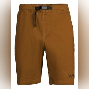 Men's Tony Hawk Men's Stretch Twill Flat Front Shorts with Buckle Closure XL